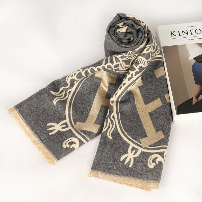 EXTREE Scarfs for Women Pashmina Silky Shawl Wrap for Evening Dressing Blanket Open Front Poncho Cape - Image 5